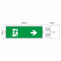 Φωτιστικό ασφαλείας αυτοελεγχόμενο Olympia BAU LIGHT GR-753/ST/LP/HL συνεχούς λειτουργίας IP54