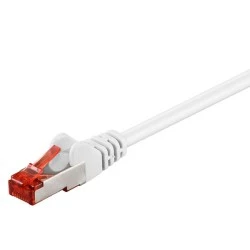 Καλώδιο GOOBAY S/FTP (PiMF) CAT6 CCA AWG 27/7 0.5m λευκό με επιχρυσωμένα PINs