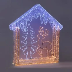 Χριστουγεννιάτικος φωτοσωλήνας Led 3d 180x162x52cm εξωτερικού χώρου IP44