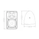 GloboStar® FDB ES104BT 98000 Facilities Speaker - Παθητικό Ηχείο Εγκαταστάσεων Επιτοίχιο με Μετασχηματιστή 100V & 16Ω - 40W RMS (160W Peak) - 1 x 4" Inches LF & 1 x 0.8" Inches HF - Αδιάβροχο IP65 - Μαύρο - Μ14.1 x Π17 x Υ23cm - Ζεύγος