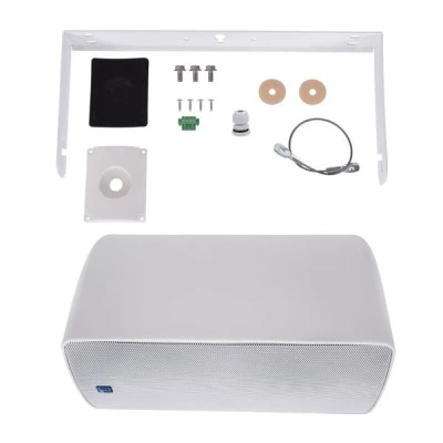 GloboStar® FDB ES108WT 98005 Facilities Speaker - Παθητικό Ηχείο Εγκαταστάσεων Επιτοίχιο με Μετασχηματιστή 100V & 16Ω - 150W RMS (600W Peak) - 1 x 8" Inches LF & 1 x 1" Inches HF - Αδιάβροχο IP65 - Λευκό - Μ24 x Π28.5 x Υ45cm