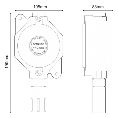 Αναλογικός ανιχνευτής Olympia Electronics TS293ES αντιεκρηκτικού τύπου διοξειδίου του θείου