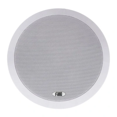 GloboStar® FDB C800T 98013 Facilities Speaker - Παθητικό Ηχείο Εγκαταστάσεων Χωνευτό Οροφής με Μετασχηματιστή 100V & 8Ω - 50W RMS (100W Peak) - 1 x 8" Inches LF & 1 x 1" Inches HF -  IP20 - Λευκό - Φ28 x Υ19.1cm