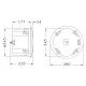 GloboStar® FDB C800T 98013 Facilities Speaker - Παθητικό Ηχείο Εγκαταστάσεων Χωνευτό Οροφής με Μετασχηματιστή 100V & 8Ω - 50W RMS (100W Peak) - 1 x 8" Inches LF & 1 x 1" Inches HF -  IP20 - Λευκό - Φ28 x Υ19.1cm
