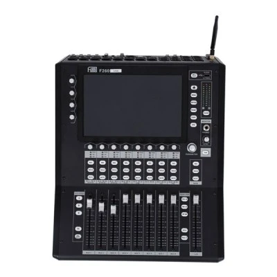 GloboStar® FDB F260 98023 Multifunctional Digital Mixer Audio Console 24Ch - Επαγγελματική Ψηφιακή Κονσόλα Ήχου 16Ch Audio In / 8Ch Audio Out / 8Ch BUS Out - Οθόνη Αφής 10" HD - Wifi Smart System - UDP - AC 220V/50-60Hz - IP20 - Μαύρο - Μ38 x Π49 x Υ