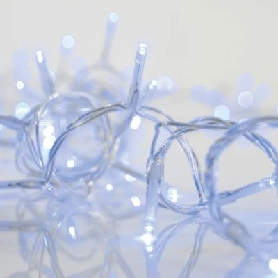 240 χριστουγεννιάτικα led λαμπάκια κουρτίνα μπλε φως με διάφανο καλώδιο IP44 με δυνατότητα επέκτασης
