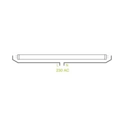 Λάμπα LED T8 SMD GLASS 9W 230V AC 300lm 60cm μπλε φως δέσμης 320° με τροφοδοσία στα 2 άκρα