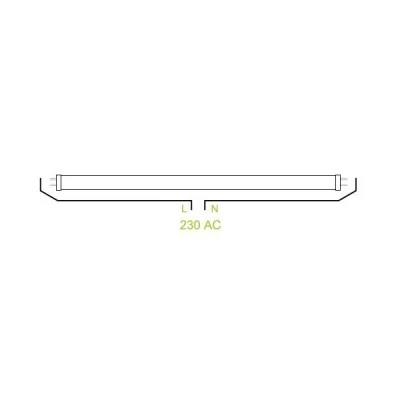 Λάμπα LED T8 SMD GLASS 9W 230V AC 300lm 60cm μπλε φως δέσμης 320° με τροφοδοσία στα 2 άκρα Λάμπα LED T8 SMD GLASS 9W 230V AC 300lm 60cm μπλε φως δέσμης 320° με τροφοδοσία στα 2 άκρα