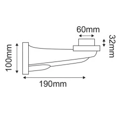Bάση τοίχου πλαστική μαύρη 12x6cm για φωτιστικά μπάλες με ντουί Ε27