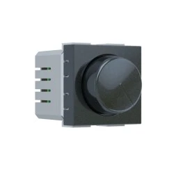 Διακόπτης MODYS περιστροφικός χωνευτός Α/Ρ DIMMER LED (7-110W) 2M 250VAC IP20 σε ανθρακί χρώμα 
