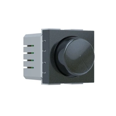 Διακόπτης MODYS περιστροφικός χωνευτός Α/Ρ DIMMER LED (7-110W) 2M 250VAC IP20 σε ανθρακί χρώμα 