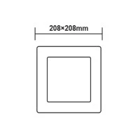 Φωτιστικό LED PANEL οροφής λευκό τετράγωνο 18W ψυχρό χρώμα φωτός 6500K 1800Lm με διάσταση 208x208mm Φωτιστικό LED PANEL οροφής λευκό τετράγωνο 18W ψυχρό χρώμα φωτός 6500K 1800Lm με διάσταση 208x208mm