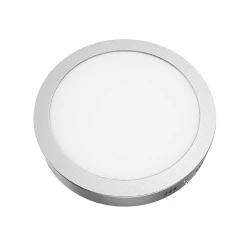 Φωτιστικό LED SLIM PANEL νίκελ ματ στρόγγυλο 230VAC 18W ψυχρό χρώμα φωτός 6500K 1800Lm Φ209mm