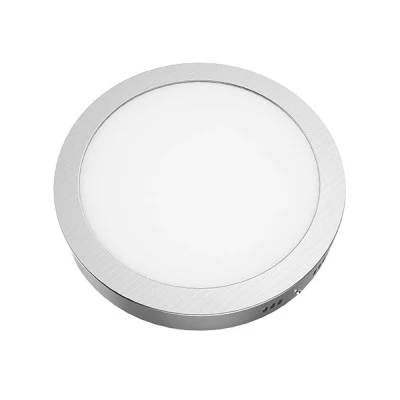 Φωτιστικό LED SLIM PANEL νίκελ ματ στρόγγυλο 230VAC 18W ψυχρό χρώμα φωτός 6500K 1800Lm Φ209mm