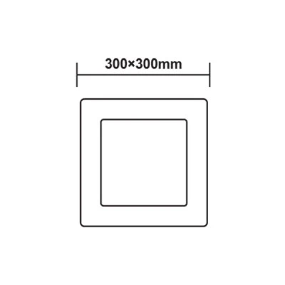 Φωτιστικό LED PANEL τετράγωνο με διάσταση 288x288mm 23W θερμό χρώμα φωτός 3000K 2050Lm 