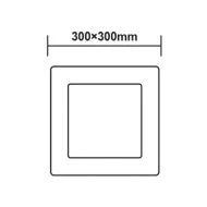 Φωτιστικό LED PANEL τετράγωνο νίκελ ματ οροφής 23W ενδιάμεσο χρώμα φωτός 4000K 2120lm & διάσταση 288x288mm
