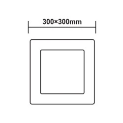Φωτιστικό LED PANEL τετράγωνο νίκελ ματ οροφής 23W ενδιάμεσο χρώμα φωτός 4000K 2120lm & διάσταση 288x288mm
