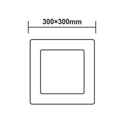 Φωτιστικό LED PANEL τετράγωνο νίκελ ματ οροφής 23W ενδιάμεσο χρώμα φωτός 4000K 2120lm & διάσταση 288x288mm