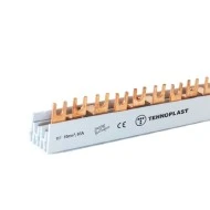 Γέφυρα χαλκού πίνακα με μήκος 100cm BUSBAR 63A μονοφασική διχαλωτή