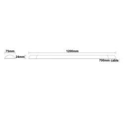 Φωτιστικό LED LINEAR LUMINAIRE γραμμικό 230VAC 37W με θερμό χρώμα φωτός 3000K 3450lm 120° IP40 με μήκος 120cm