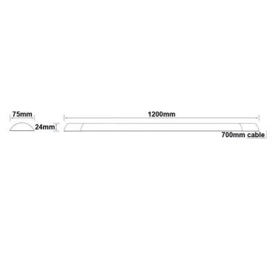Φωτιστικό LED LINEAR LUMINAIRE γραμμικό 230VAC 37W με θερμό χρώμα φωτός 3000K 3450lm 120° IP40 με μήκος 120cm