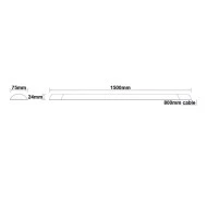 Φωτιστικό LED LINEAR LUMINAIRE γραμμικό 230VAC 43W με ενδιάμεσο χρώμα φωτός 4000K 4100lm 120° IP40 με μήκος 150cm