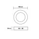 Φωτιστικό LED SLIM PANEL επίτοιχο-οροφής 230V AC 12W 6500K ψυχρό χρώμα φωτός 1140lm Φ160 