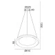 Κρεμαστό φωτιστικό DIANA LED 45W ντιμαριζόμενο CCT 3600L λευκό χρώμα μεταλλικό D61XH120cm 