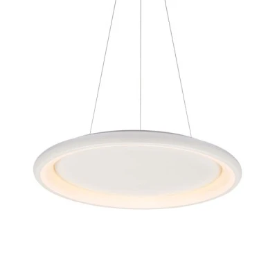 Κρεμαστό LED φωτιστικό 73W ντιμαριζόμενο CCT 5250L σε λευκό χρώμα μεταλλικό D81xH120cm DIANA