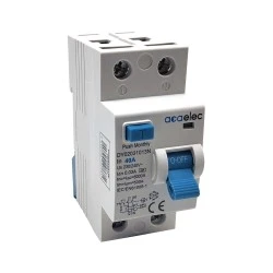 Ασφάλεια αυτόματη 2P RCCB καμπύλης 30mA 2M A-Type 2x40A με αντοχή σε βραχυκύκλωμα  230V 