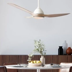 Ανεμιστήρας οροφής με φως dimmable διάμετρος 132cm 40W με 3 ABS πτερύγια τηλεχειριστήριο & 2 αναρτήσεις σε καφέ χρώμα