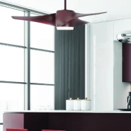 Aνεμιστήρας οροφής με LED φως DIMMABLE Φ132 40W 3 ABS καφέ πτερύγια  τηλεχειριστήριο & 2 αναρτήσεις 
