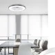Ανεμιστήρας οροφής τηλεχειριζόμενος SMART με LED 36W DIMMABLE & διάμετρο Φ50cm 22W DC με 7 διάφανα ABS πτερύγια μαύρος