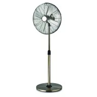Ανεμιστήρας με ορθοστάτη Φ45cm 230V AC 60W 3 ταχύτητες μεταλλικός νίκελ με 4 ασημί πτερύγια ρυθμιζόμενος