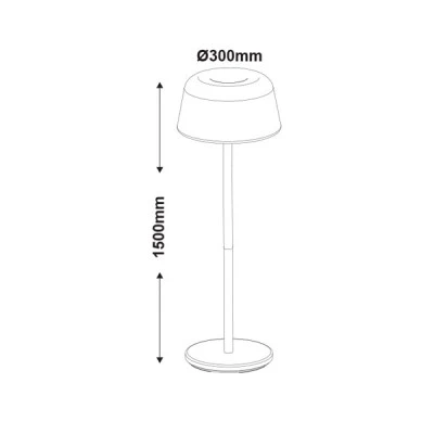 Φωτιστικό επαναφορτιζόμενο ηλιακό RGBW +3000K LED δαπέδου με διάσταση D30xH15CM IP65 Φωτιστικό επαναφορτιζόμενο ηλιακό RGBW +3000K LED δαπέδου με διάσταση D30xH15CM IP65