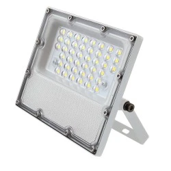 Προβολέας LED SMD λευκός με ψυχρό φως 6000K 10W 1200Lm 100-277V AC RA80 IK08 από αλουμίνιο IP65 