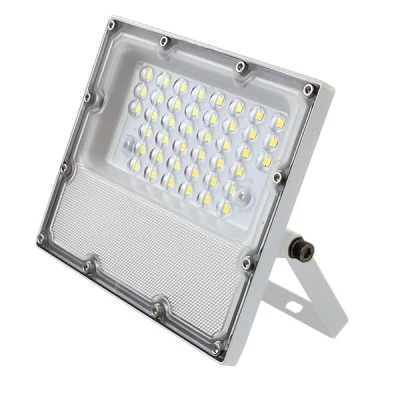 Προβολέας LED SMD λευκός με ψυχρό φως 6000K 10W 1200Lm 100-277V AC RA80 IK08 από αλουμίνιο IP65 