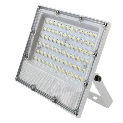 Προβολέας LED SMD FLOOD λευκός 30W με ψυχρό φως 6000K 3600Lm 100-277V AC RA80 IK08 στεγανός IP65 