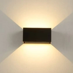 Φωτιστικό επίτοιχο γκρι LED 230VAC 12W θερμό χρώμα φωτός  3000Κ 860lm με δέσμη φωτός 0-120° IP54 