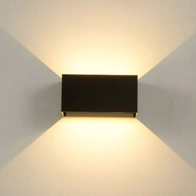 Φωτιστικό επίτοιχο γκρι LED 230VAC 12W θερμό χρώμα φωτός  3000Κ 860lm με δέσμη φωτός 0-120° IP54 