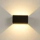 Φωτιστικό επίτοιχο γκρι LED 230VAC 12W θερμό χρώμα φωτός  3000Κ 860lm με δέσμη φωτός 0-120° IP54 
