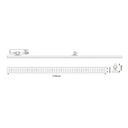 Φωτιστικό LED γραμμικό κινητό ράγας 230VAC 40W ενδιάμεσο φως 4000K 4 καλωδίων 90° 5600lm σε λευκό χρώμα
