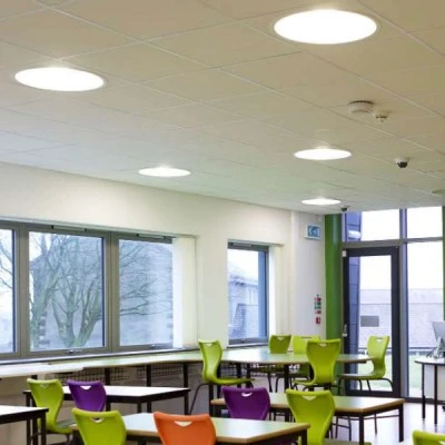 Φωτιστικό LED PANEL οροφής χωνευτό στρόγγυλο Φ100mm 230V 6W με ψυχρό χρώμα φωτός 6500K 470lm σε λευκό χρώμα