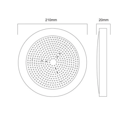 Φωτιστικό πισίνας LED επίτοιχο 12V DC 20W RGB χρώμα  φωτός 110° IP68 & διάσταση Φ210Χ20mm