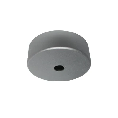 Ροζέτα σε γκρι ματ χρώμα με διάσταση Φ80x30mm για προφίλ αλουμινίου κρεμαστό