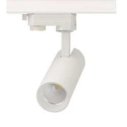 Φωτιστικό ράγας LED 230VAC 4 καλωδίων με αμμώδες λευκό χρώμα 10W 3000K  36° 1050lm Φ55x153mm IP20