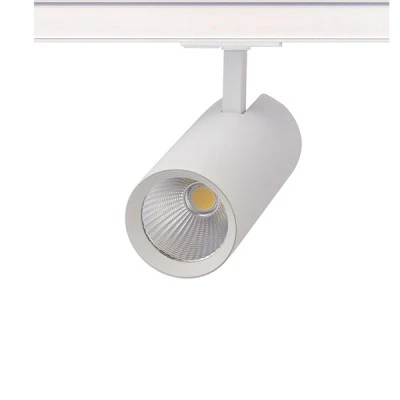 Φωτιστικό ράγας LED SOLINE 230VAC 4 καλωδίων με αμμώδες λευκό χρώμα 27W 4000K 36° 3150lm Φ74x170mm IP20