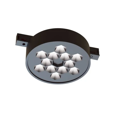 Σποτ μαγνητικό μίνι μαύρο 5W 24V DC θερμό φως 3000K 270lm δέσμη 50° RA90 Φ71*32mm 