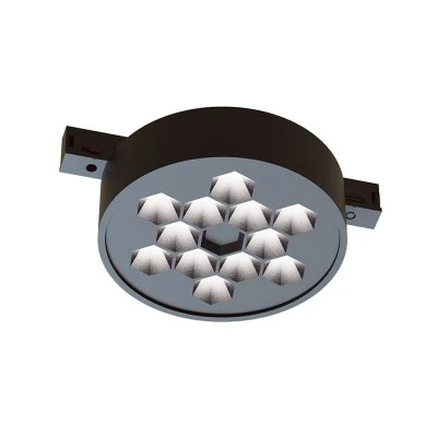 Σποτ μαγνητικό μίνι μαύρο 5W 24V DC θερμό φως 4000K 300lm δέσμη 50° RA90 Φ71*32mm 