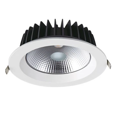 Λευκό LED χωνευτό φωτιστικό 40W με ψυχρό φως 6500K 5000Lm 100° 230V AC Ra80 Φ230x77MM 5YRS